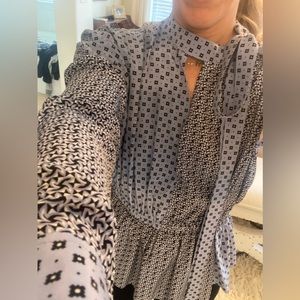 Robert Rodriguez 100% silk multi print blouse